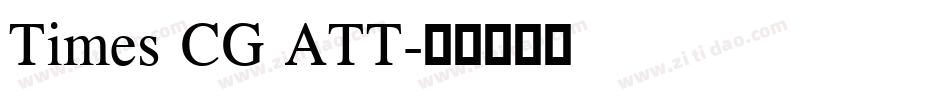 Times CG ATT字体转换